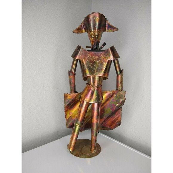 Mid century Brutalist torch cut big Metal Matador - Picture 11 of 12